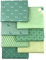 Qililandiy Baumwollstoff 100% Baumwolle Nähstoffe mit verschiedenen Muster Patchwork DIY Stoffpaket 46x56cm Zugeschnittene Stoff Quadrate zum Nähen Handwerk Deko (7 Stück Grün)