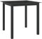 Homgoday Gartentisch Esstisch mit Glasplatte Terrassentisch Gartenmöbel Balkontisch Außentisch Gartenmöbel Tisch für Garten Balkon Terrasse Schwarz 80x80x74 cm Aluminium und Glas