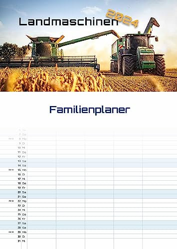 Landmaschinen - Traktor - 2024 - Kalender DIN A3 (Familien-/Terminplaner): Der Wandkalender mit den besten Landmaschinen!