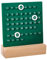 Manuelle Einstellung Desktop Ewiger Kalender, Holzbasis Desktop Kalender Ornamente DIY Ring Manuelle Zwinge Tagesplan Datumsplaner(Grün)