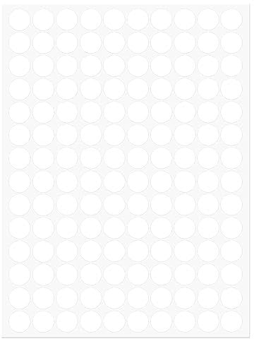 sourcing map 1 Sheet/140Pcs Screw Hole Cover Stickers, 12mm Dia PVC Self Adhesive Covers Caps Dustproof for Wood Furniture Cabinet Shelf Wardrobe, White