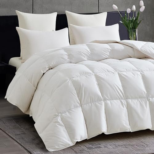Degrees of Comfort Daunendecke 135x200cm 2er Set, 50% Daunen 50% Federn Ganzjahresdecke, Bezug aus 100% Baumwolle Allergikergeeignet,Oeko-Tex Standard 100