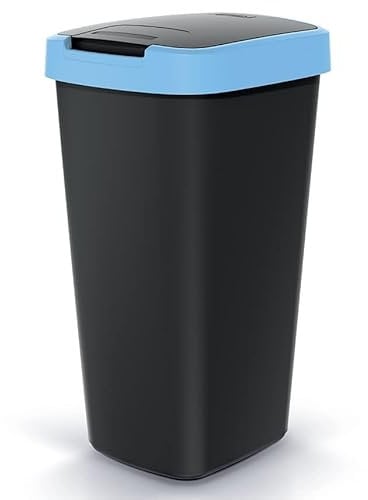 BirnePower Mülleimer Müllbehälter Abfalleimer Biomülleimer mit Deckel Abfallsammler Mülltonne 61,2 x 39,4 x 29,8cm Papierkorb Schwingeimer (Blau 45L)