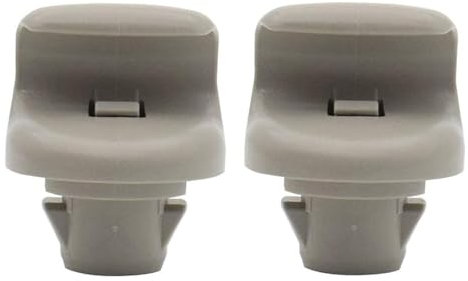 BMTick Accesorio de espejo de tocador para visera solar, clip duradero compatible con Nissan Qashqai J10, solución fiable para clips viejos o dañados, 2 unidades, color gris
