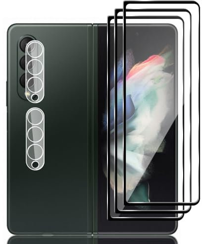 Tzstz 3+2 Pièces Verre Trempé Protecteur,pour Samsung Galaxy Z Fold 3 5G,Dureté 9H,Anti Rayures,Samsung Galaxy Z Fold 3 5G D'écran Protecteur