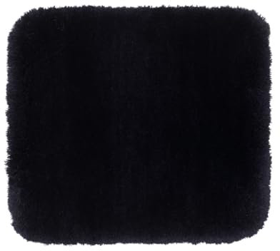 Gözze - Deluxe Badteppich mit extra hohem Flor, 100% Polyester (Mikrofaser), Mit Antirutschbeschichtung, 50 x 45 cm - Graphit