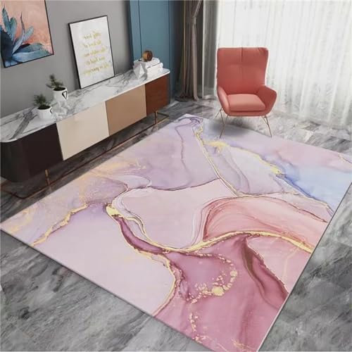 AU-OZNER tappeto cameretta bimba Tappeto lilla, morbido tappeto antiacaro per tenere al caldo i bimbi mentre gattonanotappeto camera da letto moderno,Lilla,120x160 cm