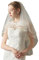 YAEISM Hochzeitsschleier mit goldenem Rand, 2 Etagen, champagnerfarben, goldfarbener Rand, elfenbeinfarben, Brautschleier, einfacher Tüll, Fingerspitzenschleier für Junggesellinnenabschied,