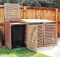 Triple Wheelie Hideaway Bin Storage Wooden Cover Store Garden Rubbish Dustbin Conceals Three (3) 240L Compartments - WINNER 2024