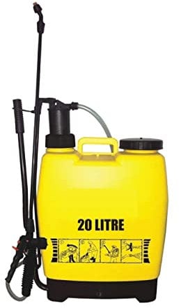 MantraRaj 20 Litre Manual Bottle Knapsack Sprayer Backpack Pressure Garden Weed Killer Sprayer With Lance And Adjustable Spray Nozzles Hand Pump Action Power Washer 20L