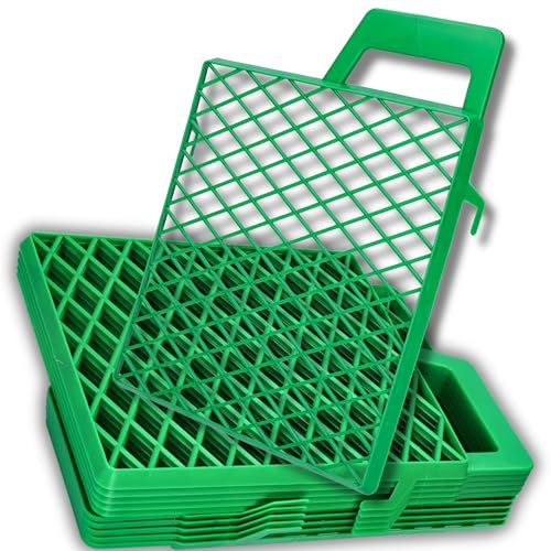 ToolSpace Abstreifgitter 10x Abstreifgitter für Wandfarbe Malergitter Farbgitter Malersieb Geeignet für 25 cm Farbroller Farbeimer Dank der Haken Kunststoff Abtropfgitter Abstreichgitter 26,5x28,5 cm