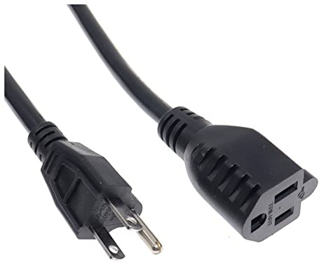 Cable de Extensión USA 3 Tapón masculino de punta al cable de extensión de zócalo femenino americano NEMA 5-15P A 5-15R cable de alimentación 0.5m / 1m / 2m/ 3.0m / 5m Cable de Extensión de Red(0.75m)