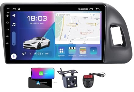 ZZPHKK 9 Zoll Android 13 Double DIN Car DAB+ Radio für Audi Q5 8R 2008-2017 mit Wireless CarPlay Android Bluetooth 5.0/4G WiFi/FM RDS Auto Radio Player/Lenkradsteuerung/DSP Stereo(NF-7)