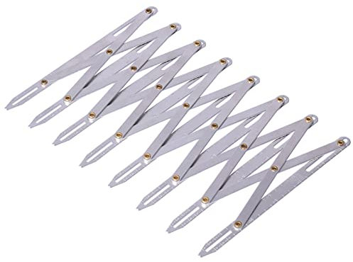 Ausziehbare Nählehre aus Aluminium, verstellbare Länge & Metallknopf-Locator, multifunktionales Vorhangzubehör für DIY, Nähen und Bastelarbeiten, rostfrei & präzise Messung