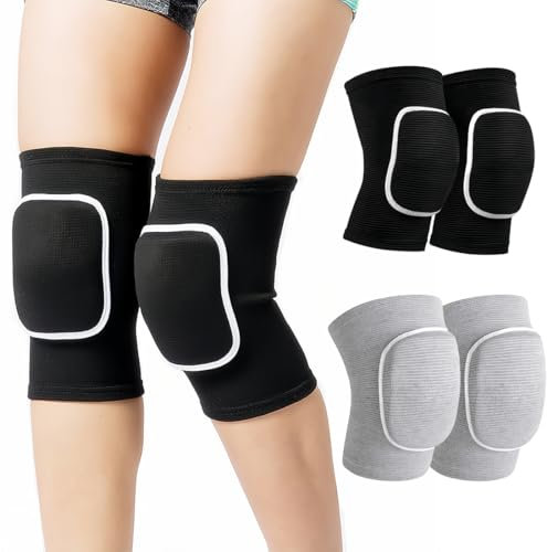 2 Pares Rodilleras Voleibol para Niño,Suave Rodilleras Baile Niña,Rodilla Protector Futbol Sala Portero,Rodilleras Deportivas para Baloncesto Voley Danza Patinaje Gimnasia Ritmica Esquí Scooter,S