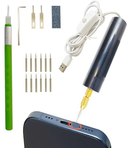 Entfernen beschädigter Schrauben für iPhone, iPhone-Reparaturwerkzeug, gebrochene Schraubenausdreher-Set für Handy, kleine Schrauben, kann nicht mit einem Schraubendreher herausgeschraubt werden, USB
