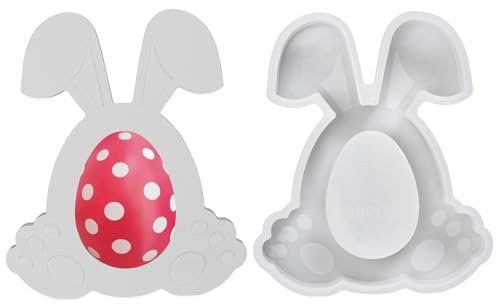 Silikonformen Gießformen, Silikonform Ostern Hase, 3D Silikonformen Gießformen Ostern Hase, Gießform Ostern Hase, Silikon Gießform Ostern Hase for Gips, Sojawachs, Kerzen, Handwerk (A)