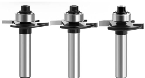 T-groove router bit with bearing handle, Shank T-Sloting Biscuit Joint Slot Cutter Jointing Slotting Router Bit Milling Cutter Woodworking(8 * 31 * 4)