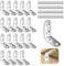20 Pcs Angle Brackets 90 Degree Bracket 40X40mm (4 Holes) L Shaped Bracket Stainless Steel Right Angle Bracke with 80 Screws Metal Corner Brackets for Wood Furniture Fixation