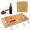 MoYouno Bamboo Charcuterie Board Set,Charcuterie Board Gift Foldin,Multipurpose Cheese Board Knife Set,Sturdy Easy to Storage Serving Platter,for Birthday Gifts Parties (1.7, Kilograms)
