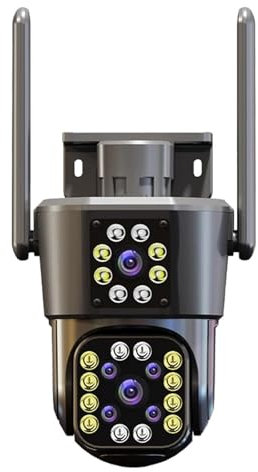JVDDI Home Security Camera 8K 16MP Outdoor 12X Zoom Cam Thour Lens Three Screen IP Camera Security Protection Motion Detection 4K CCTV Survalance(4K 8MP No Card)