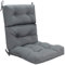 COSTWAY Coussin de Chaise à Dossier Haut avec Sangles en Corde Antidérapantes, Coussin de Siège de Patio en Polyester Imperméable pour Chaise Longue Fauteuil de Jardin Intérieur Extérieur