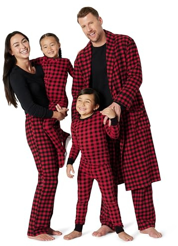 Amazon Essentials Ensembles de Pyjamas de Noël Assortis pour la Famille Homme, Carreau Buffalo Classique, L