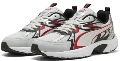 PUMA Erwachsene Milenio Tech Sneakers 42, Cool Light Gray for All Time Red Silver Metallic