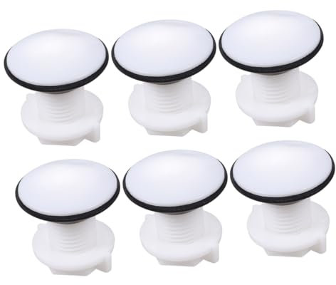 HOMSFOU Lot de 6 bouchons de vidange pour évier de cuisine et salle de bain pour lavabo, baignoire et buanderie, faciles à remplacer et à garder les débris