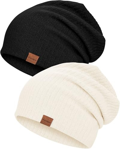 YANIKY Beanie Mütze Damen - Leichte Strickmütze für Frühling & Winter - Klassische Beanie Hat Unisex