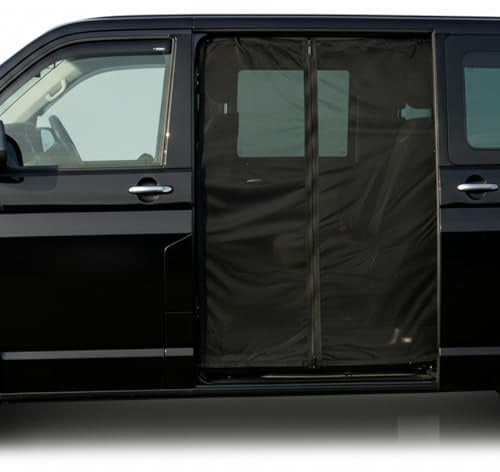 Sonnenschutz Auto Seitentür Moskitonetz Passend für VW T5 T6 MPV Schiebetür | Anti-Mücke Belüftung Magnetisch Schattennetz Camping Reise Auto Zubehör, 150x120cm Magnetisch Fliegengitter Schiebetür