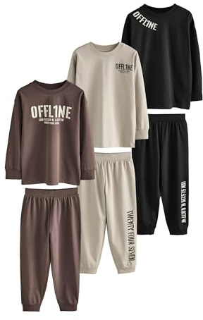 NEXT Jungen Schlafanzüge mit langem Bein, 3er-Pack
