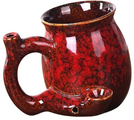 Mocoocouture Tazza da caffè in ceramica con smalto unico, tazza a forma caffettiera con manico ergonomico facile presa del contenitore da cucina per case durature, regalo Natale