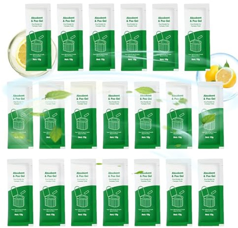 Zitreeqs Pinkelpulver Für Camping-Toilette,20 Camping Urin Absorber Und Verfestiger | Urin-Absorptionspulver,Geeignet Für Outdoor, Reisen, Wandern, Angeln, Backpacking, Road Trip, Camping, Badezimmer,