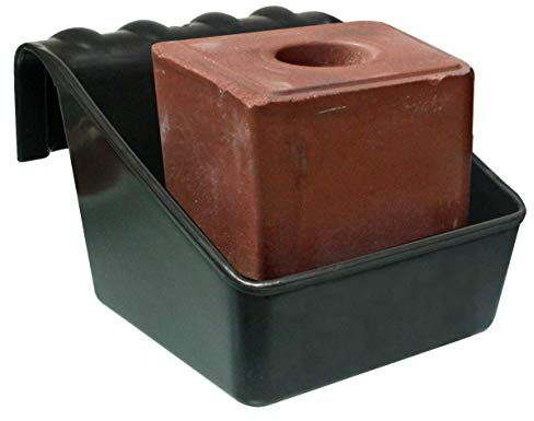 Little Giant SBPU Universal Block Holder and Feeder; Grain/Supplement Feeder for Cattle, Horses, Goats, Sheep, Alpacas & Llamas; Polypropylene Plastic, Holds 50-Lb or 6.5 Quarts, 12.63x14.25x9.69
