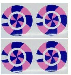 Lawn Crown Green Indoor Bowls Spiral ID Identification Markers Set Of 4 (Pink - Blue)
