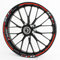 Felgenrandaufkleber RS - Komplettset für 15 16 17 18 19 - Farbe & Design wählbar - Hellrot, Design 3