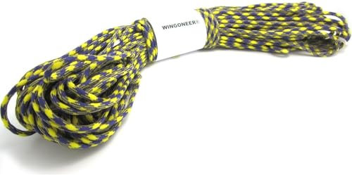 WINGONEER Fallschirmschnur Paracord, mit 7 Strängen, 550 lbs, 100 ft - lila + gelb