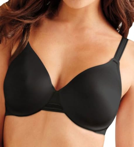 Bali womens One Smooth U Smoothing & Concealing Underwire Df3w11 Bras, Black, 34DD US
