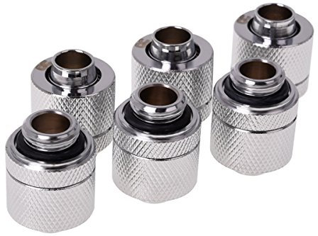 Alphacool 17386 HF 13/10 Anschraubtülle G1/4 - Chrome Sixpack Wasserkühlung Anschlüsse