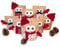 BASTELSET CHRISTMAS OWL RED, 24 Stück