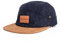 Blackskies® Obsidian 5-Panel Cap | Herren Damen Skater Basecap Wildleder Unisex Baseball Mütze Wolle Schirm - Navyblau-Braun