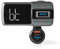 Kfz Audio FM Transmitter - Schwanenhals - freisprechend - 2.0 - LED Bildschirm - Bluetooth - QC 3.0/5.0 V DC / 2.4 A - Schnellladung - Bass Boost - Google Assistant/Siri - Grau/Schwarz