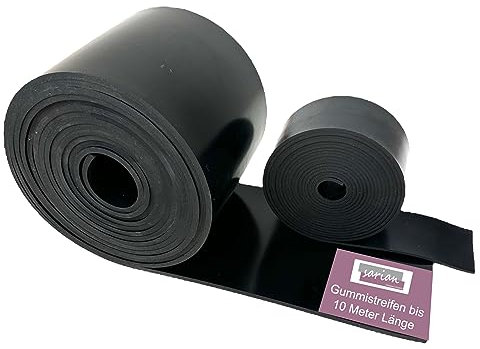Gummistreifen - Stärke 3 mm in verschiedenen Größen wählbar - Industriequalität (1000x120x3mm)
