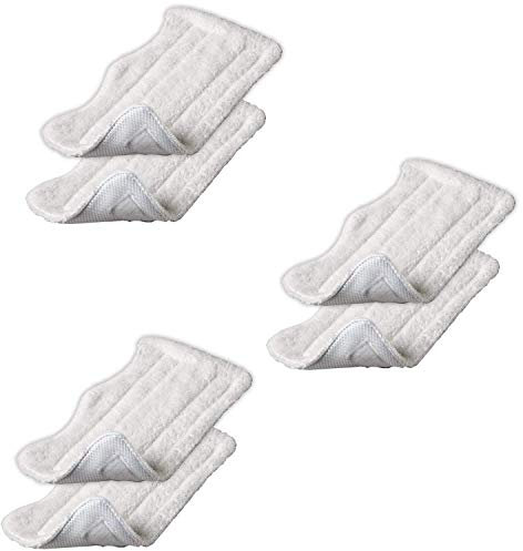 MEETOZ 6pcs Microfiber Replacement Cleaning Steam Mop Pads for Shark Steam Mop S3101 S3202 S3250 S3251 Spray Mops Pad