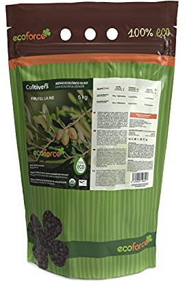 CULTIVERS Abono Olivo y Plantas Mediterráneas Ecológico 5 kg granulado. 100% Orgánico y Vegano. Mejora la Productividad de los Cultivos