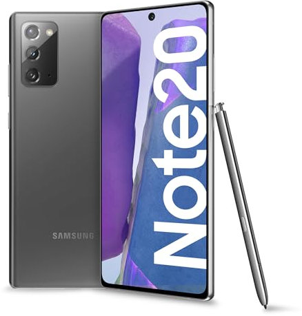 Samsung Galaxy Note20 Smartphone, Display 6.7 Super AMOLED Plus FHD+, 3 fotocamere posteriori, 256GB, RAM 8GB, Batteria 4300 mAh, Dual Sim + eSim, Android 10, Mystic Gray [Versione Italiana]