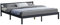 [en.casa] Holzbett Nakkila Bettgestell 180x200 cm Doppelbett mit Kopfteil Ehebett Kiefernholz Dunkelgrau