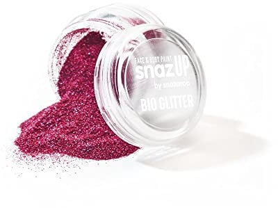 Snazaroo Bio Glitter Face and Body Paint, Biodegradable Chunky Gliter, Pink Colour, 3g