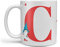 Any Letter Christmas initial Mug - Christmas Eve Box Filler Name Xmas Mug Eve box fillers for kids Christmas Mug (Letter C)